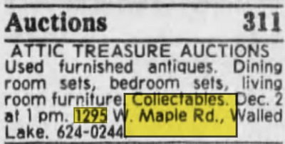 Mr. Bs Camelot Inn (Maple Lanes, Shadow Fax, Olde World Market) - Nov 30 1979 Article
